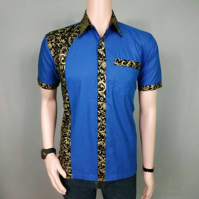 Produsen Kemeja Hem Pria Kombinasi Batik Pekalongan Rv06 q8BOrouQVD8bz