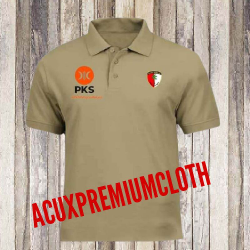 Kaos Baju Kerah Wangki Kepanduan baru PKS Dengan Logo Baru warna Oreny