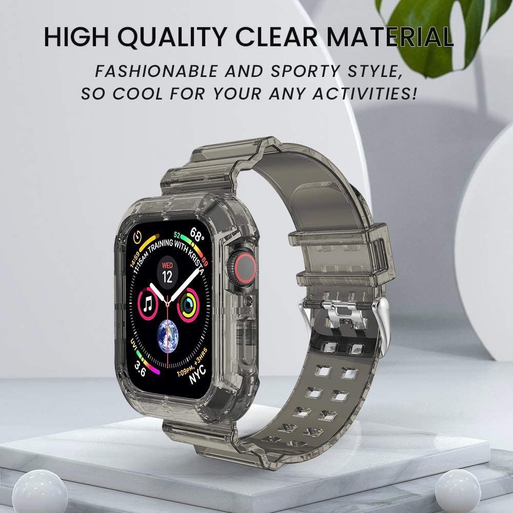 APPLE WATCH Transparent Strap iWatch 7 41mm 45mm 360° Protective TPU Band Limited Edition Glacier Strap