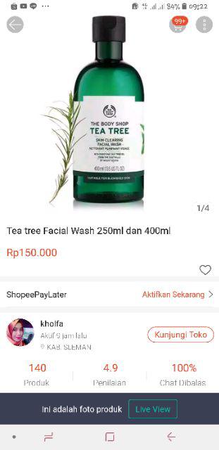 Tea Tree Facial Wash 250ml