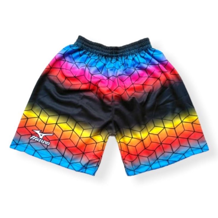 Celana voli volly full printing motif pelangi gradasi proliga bahan tebal nyaman dipakai