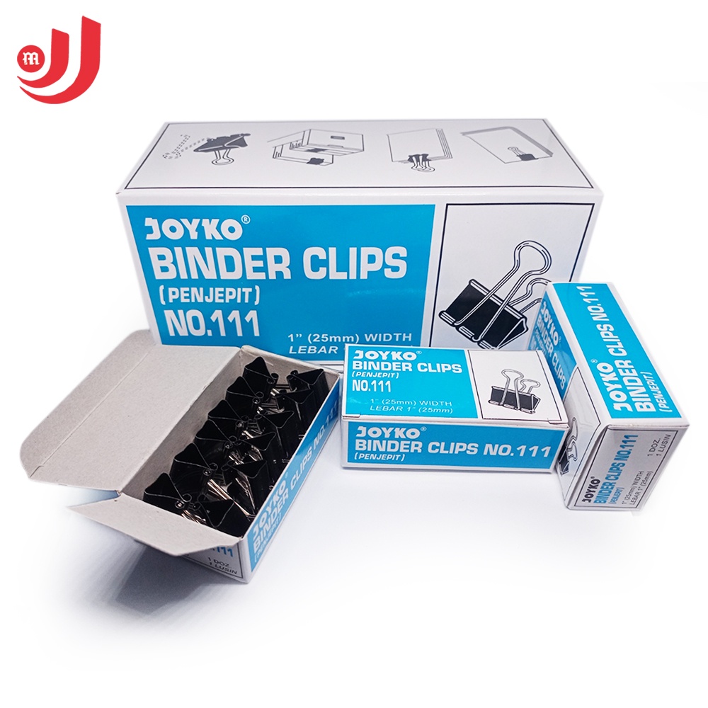 

Binder Clips JOYKO No.111 (25 mm Width/Lebar - Penjepit/Klip)
