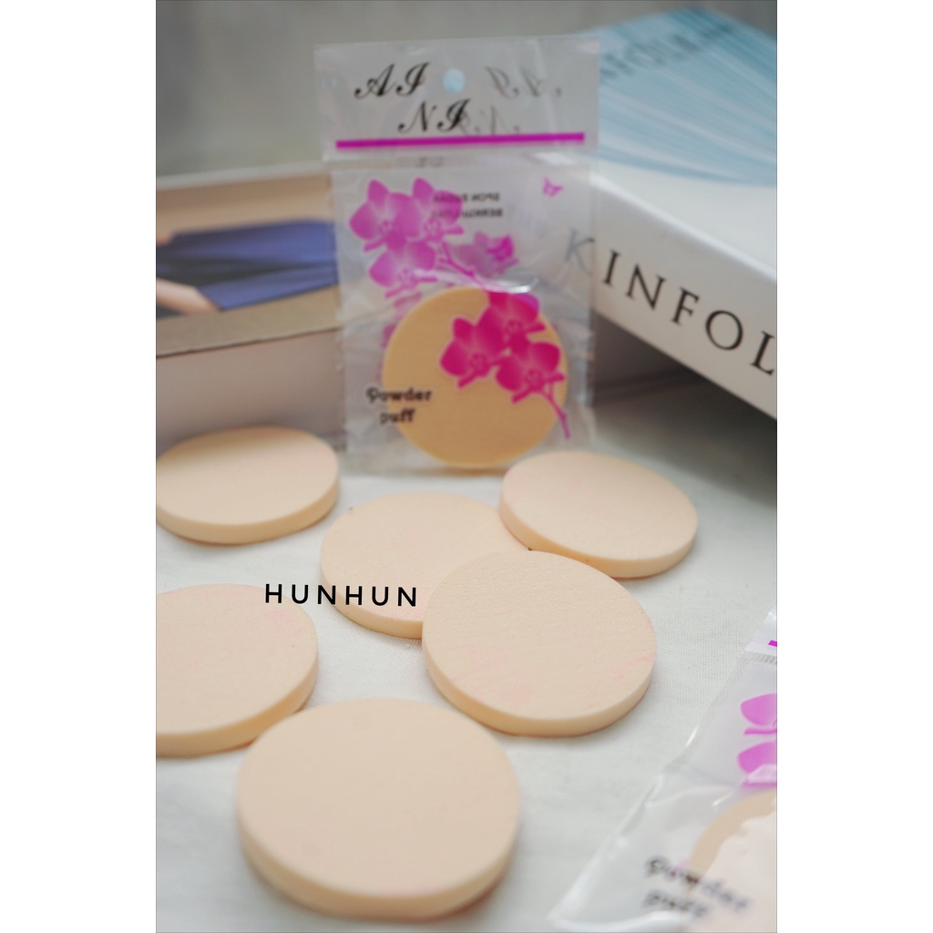 Spons Bedak Bulat/ Puff Bedak Murah/ Spon Make Up Murah/ Spons Tepuk Bedak Spon