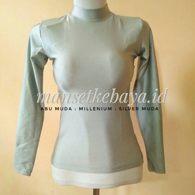 manset kebaya abu muda / millenium / silver muda