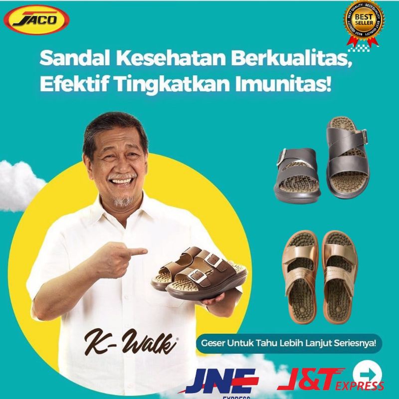 Jaco Kozuii Sandal Kesehatan Dan Refleksi-Jaco K Walk 100% Original LCQ