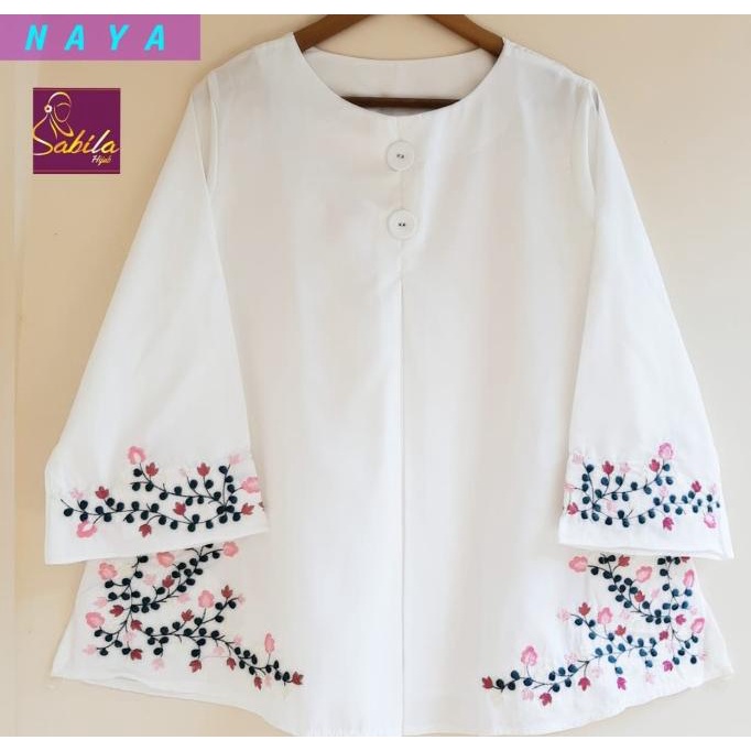 ATASAN BORDIR PUTIH ATASAN PUTIH BLUS PUTIH BIGSIZE XXXL ATASAN WANITA