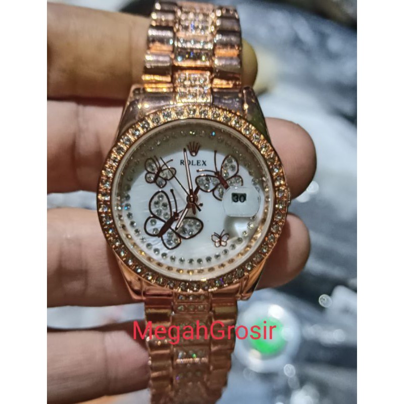 Jam tangan wanita rolex kupu2