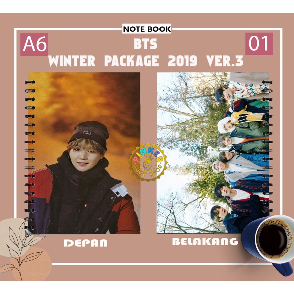 

NOTE A6 BTS WINTER PACKAGE 2019 VER. 3 Buku Notes Notebook Kpop Murah