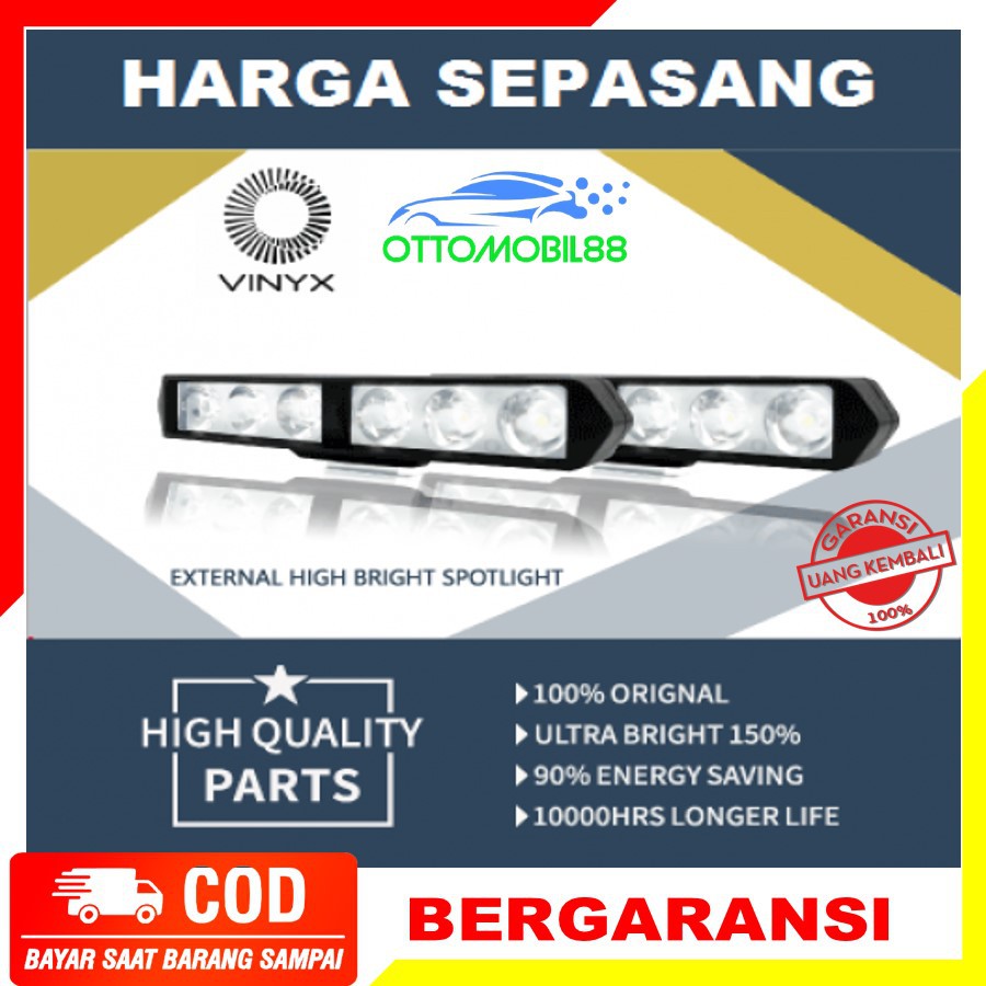 Lampu Sorot Tembak Kabut LED DLR Aksesoris Exsterior Universal Motor Mobil Paling Super Terang