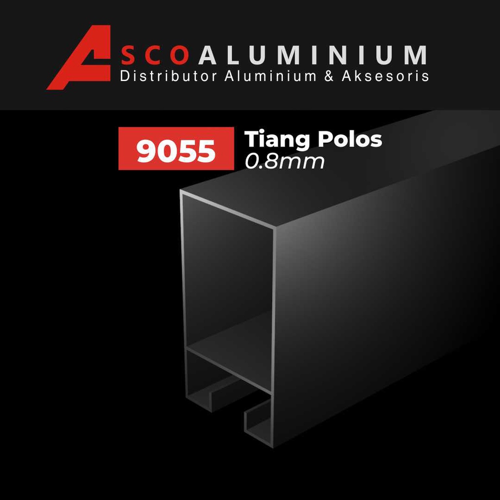 Aluminium Tiang Polos 9055 Sliding Door