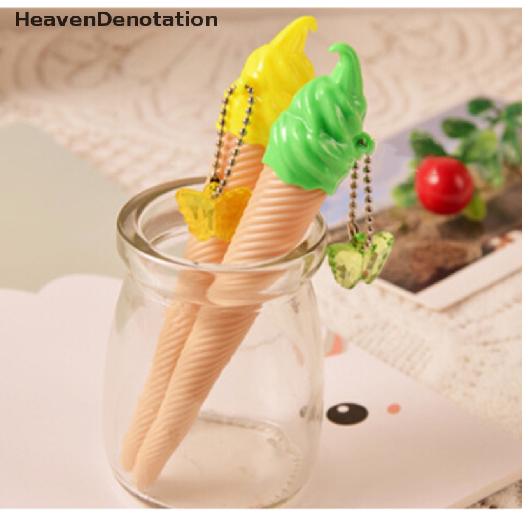 (Heavendenotation) 1 pcs Pulpen Gel Bentuk Es Krim Warna Permen