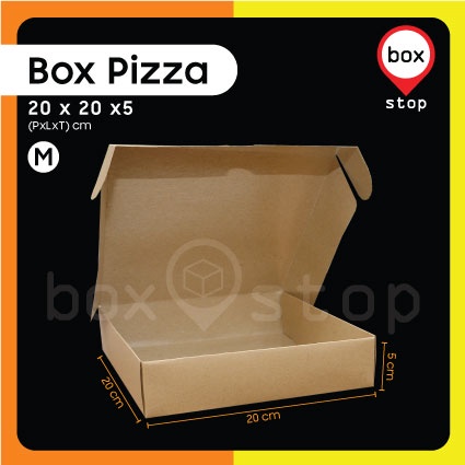 Kotak Pizza - Dus Pizza - Box Pizza - Piza - 20x20x5 cm (20 pcs)