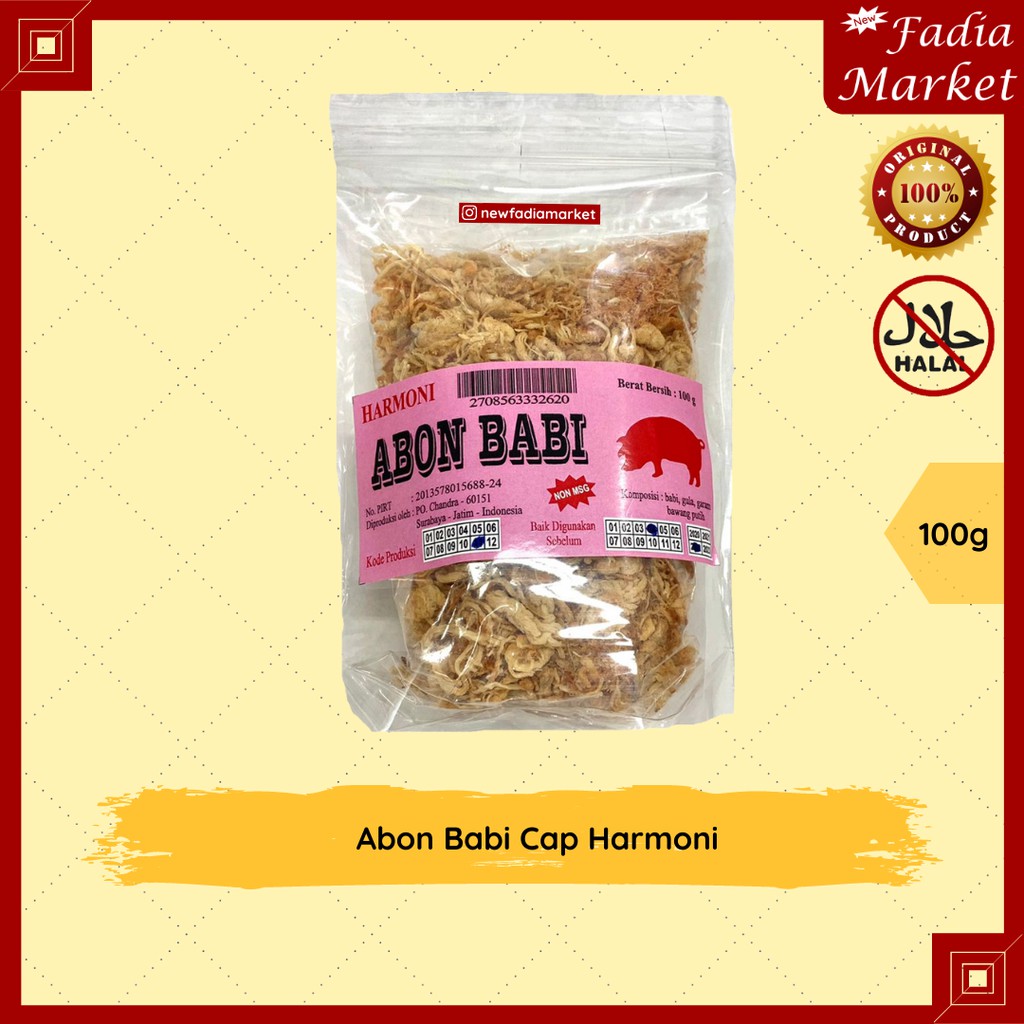 

Abon Babi Asin Pork Floss Harmoni 100g [NON-HALAL]