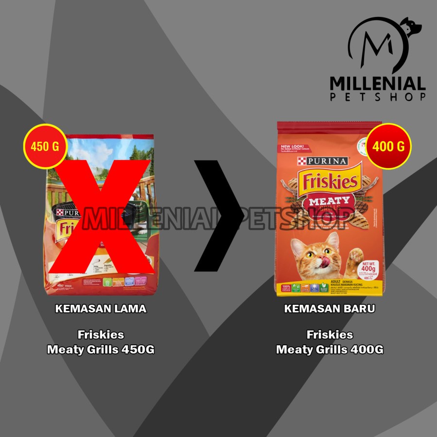 Makanan kucing friskies Meaty Grill 400gr