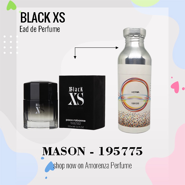 Bibit Parfum Murni BL4CK xs - MASON Nica Fragrance 100ml