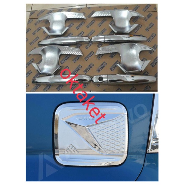 paket outer handle tank ignis hitam chrome jsl