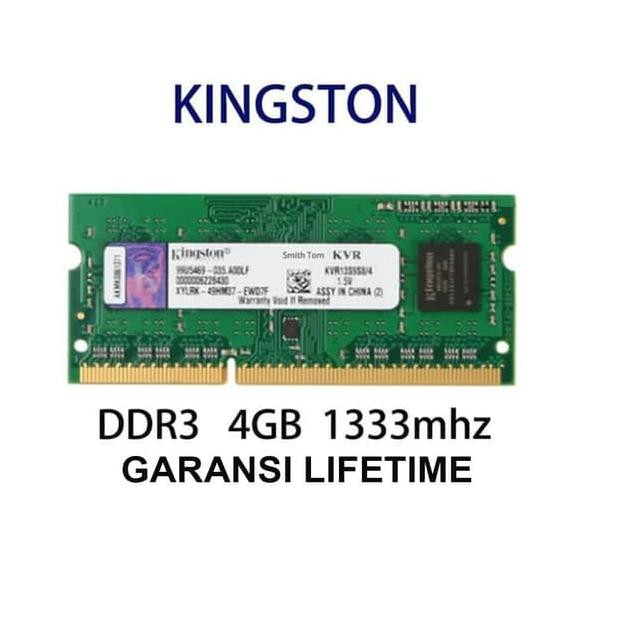 (╯ ͡❛ ͜ʖ ͡❛)╯┻━┻ Ram laptop kingston SODIMM 4GB DDR3 DDR3-1333 4G sodim ram