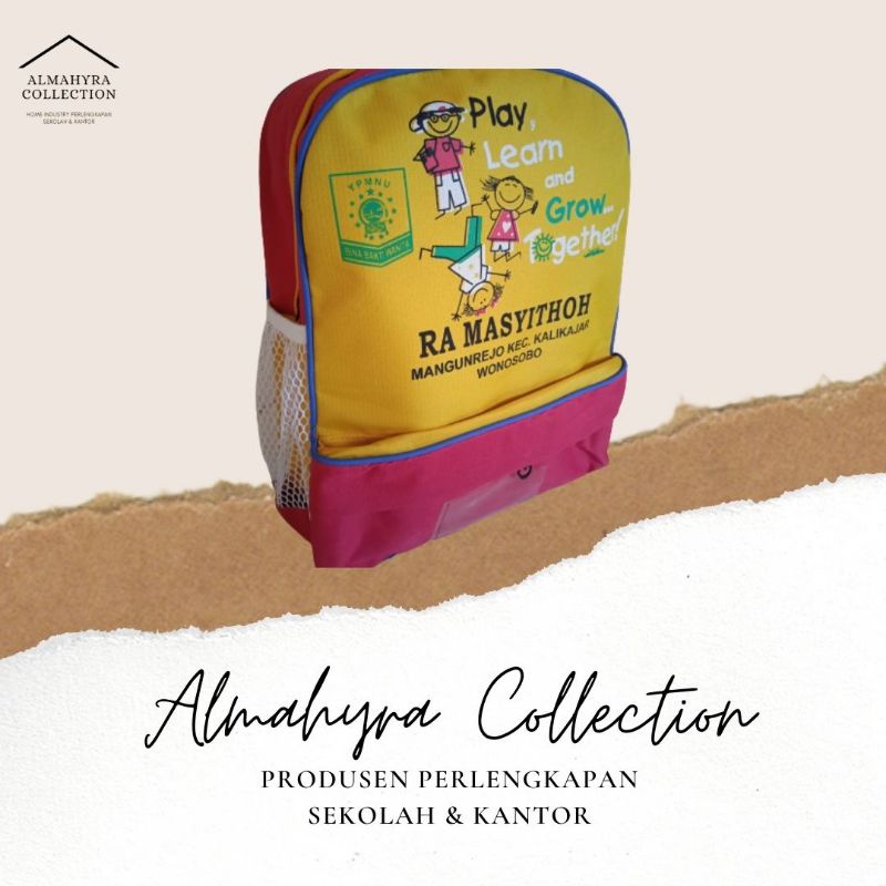 

Tas Ransel Sekolah TK PAUD seragaman custom Nama Sekolah