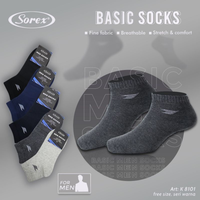 Sorex Men basic  Socks K 8101 kaos kaki laki laki