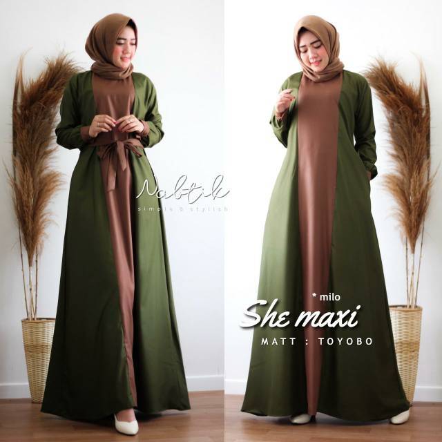 Gamis She Maxi ORI Nabtik hijab solo