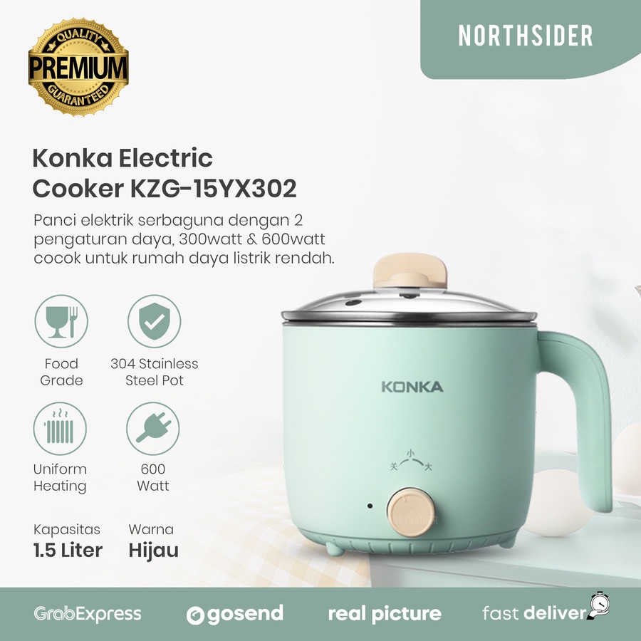 KONKA ELECTRIC COOKER 1.5L | PANCI ELEKTRIK SERBAGUNA