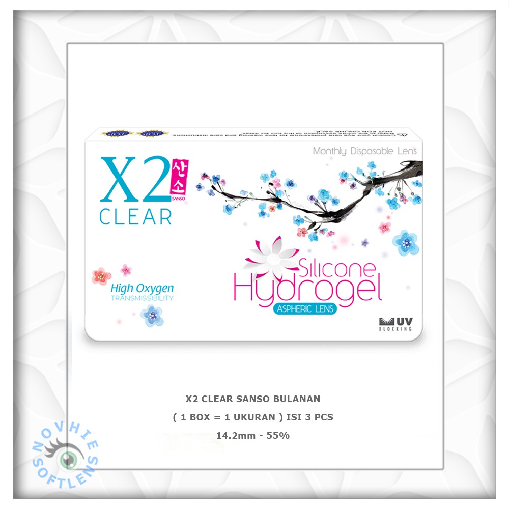 

SOFTLENS X2 SANSO CLEAR / BENING ( BULANAN )