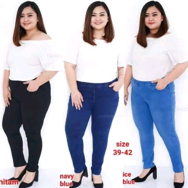 Celana Jumbo Wanita Bahan Sofjean  Melar Pinggang Full Karet
