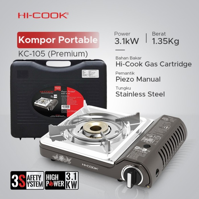 HI-Cook Kompor Gas Portable KC-104 Classic KC-105 Premium