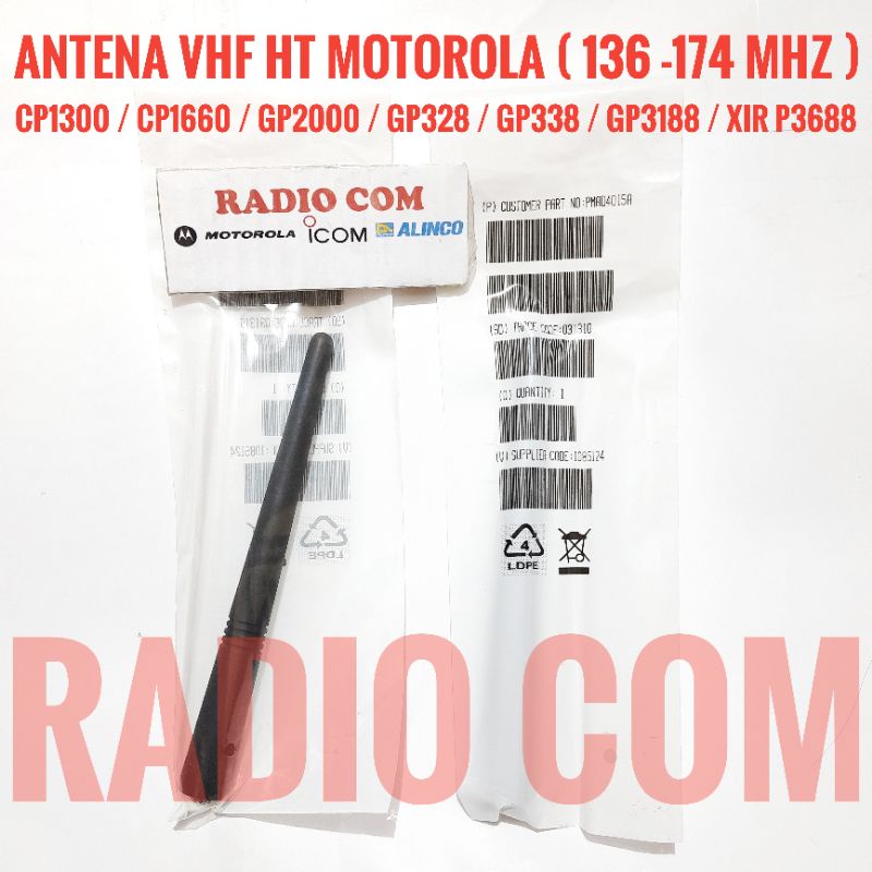 ANTENA HT MOTOROLA VHF MURAH / ANTENA HT MOTOROLA GP328 GP338 GP2000 CP1660 CP1300 VHF MURAH