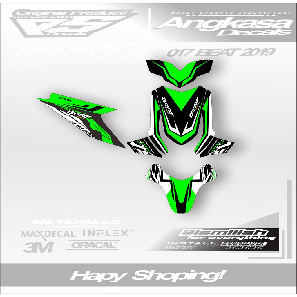 017A DECAL STIKER FULL  BODY CUSTOM MOTOR BEAT 2019