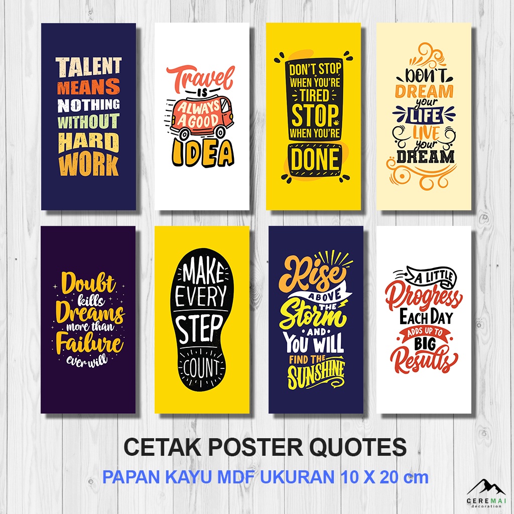 CM DECOR - [MINI] HIASAN DINDING QUOTES AESTHETIC PAJANGAN RUMAH WALL DECOR MOTIVASI POSTER KAYU KAT