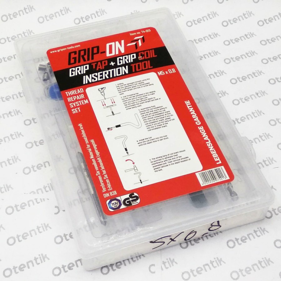 Tap Recoil Set Grip-On M5 x 0.8 Tap Repair Drat Rusak Recoil Tap Thread Repair System Set