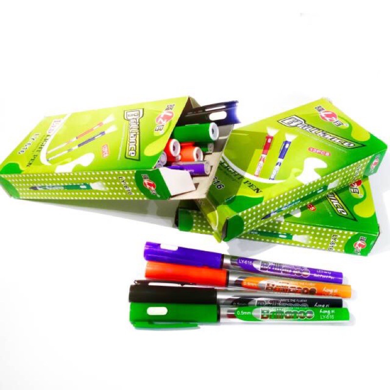 

Pulpen / Pulpen Senter 12 Pcs / Pulpen Lampu Senter Brilliance / Pulpen Lampu Brilliance