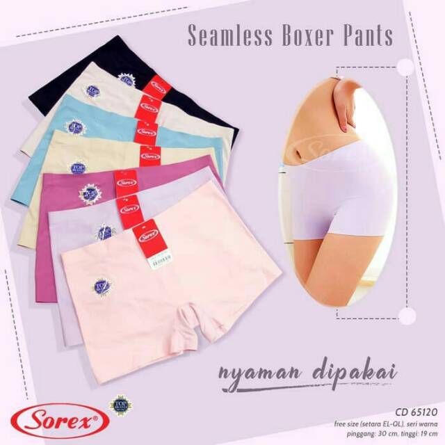 CELANA DALAM WANITA SOREX 65120 BOXER SEAMLESS