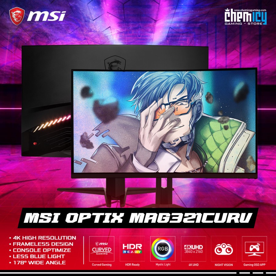 MSI Optix MAG321CURV 31.5inch 60Hz 4K Curved Gaming Monitor