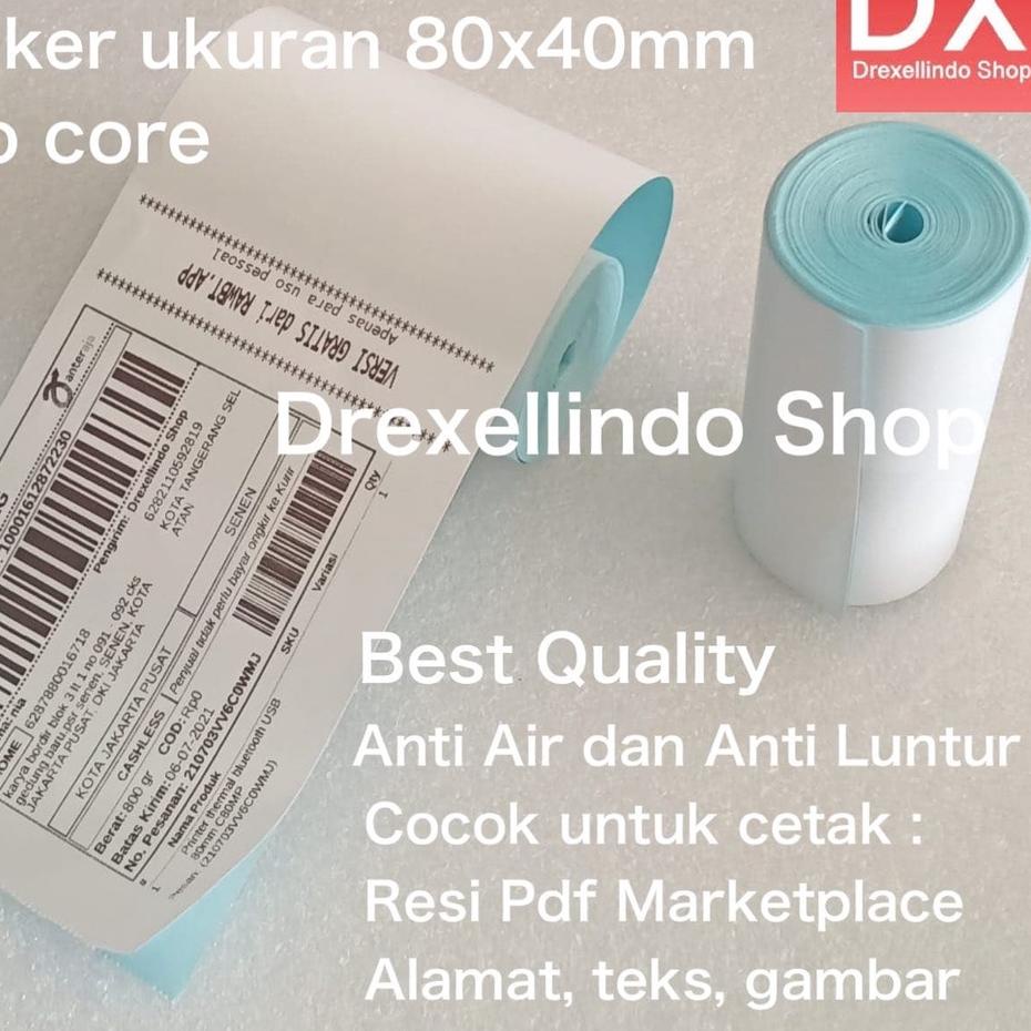 

ス Kertas Thermal Label Stiker 80x40mm Cetak RESI PDF Miliki