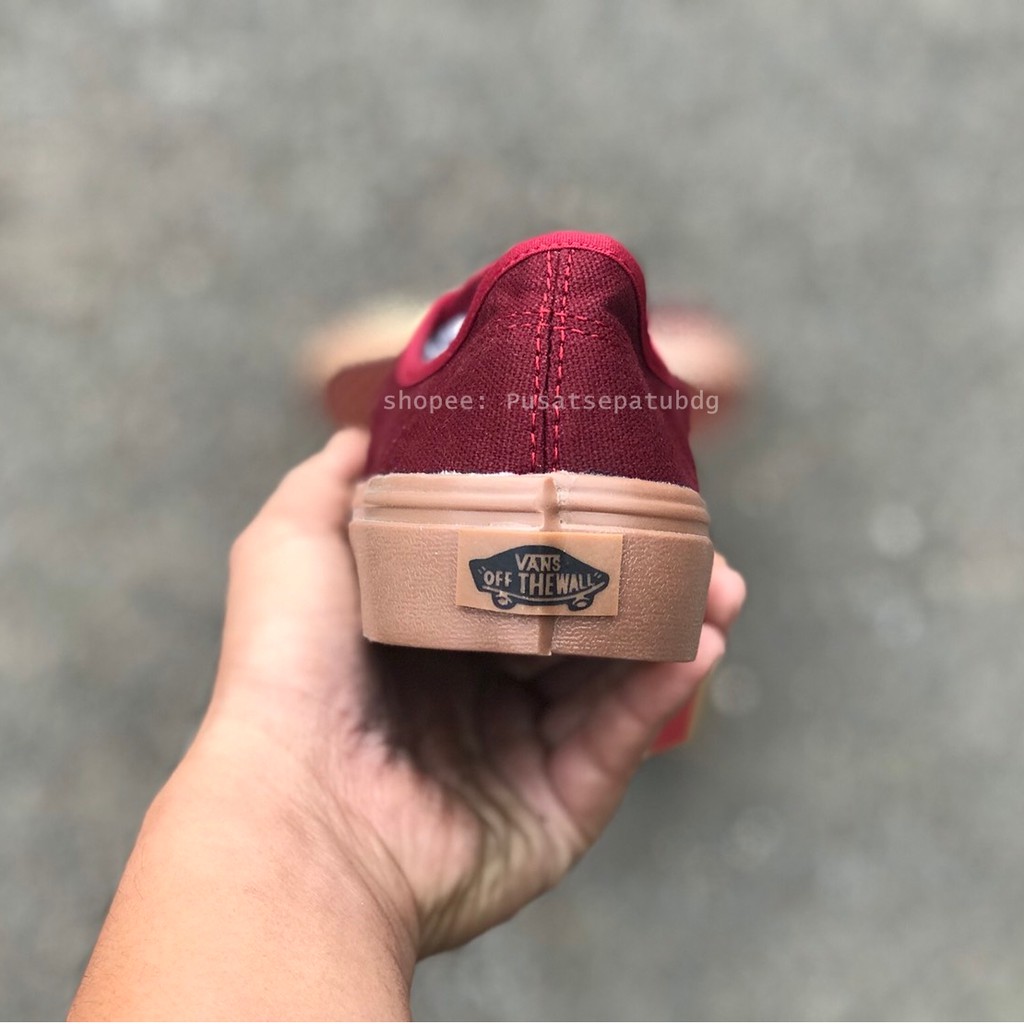 VANS AUTHENTIC MAROON GUM COKLAT