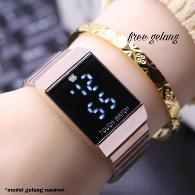 Ready jam tangan wanita iphone layar sentuh free gelang