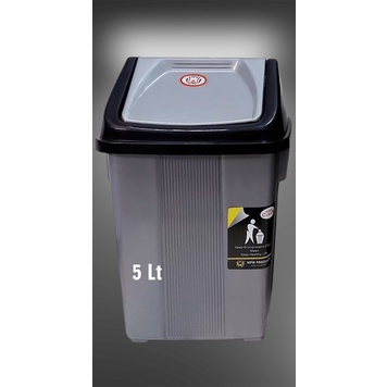 TEMPAT SAMPAH SILVER MPW 5 LITER | KOTAK TEMPAT SAMPAH | TEMPAT SAMPAH MPW SILVER | PERLENGKAPAN KEB