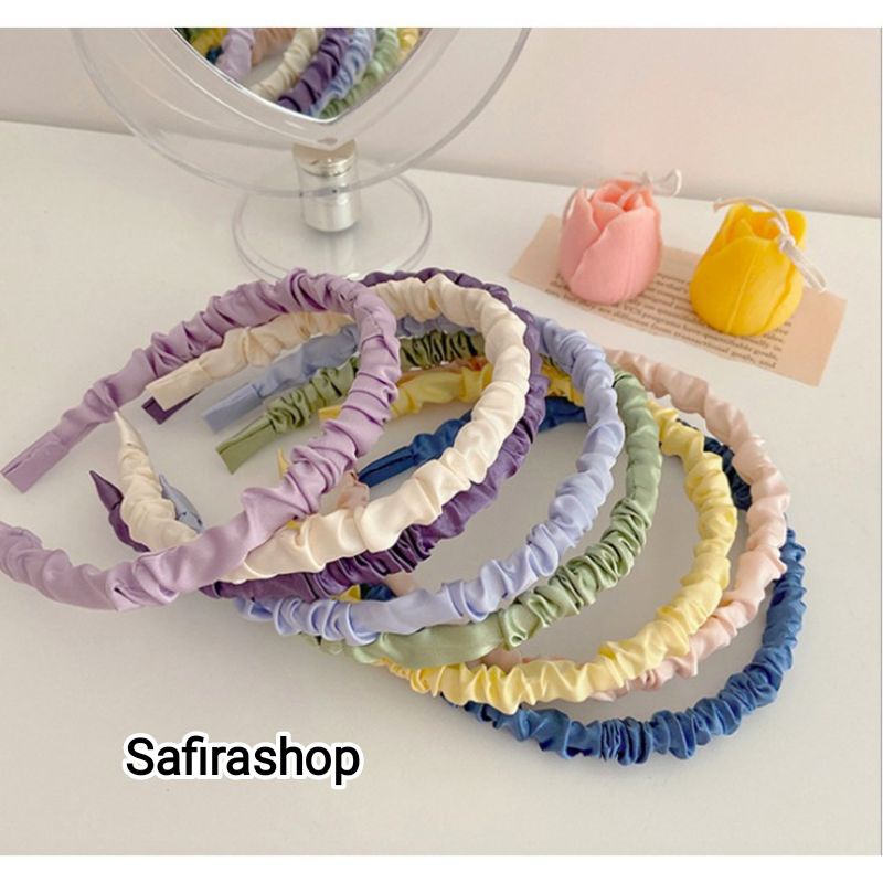 Bandana rambut scrunchi Nagita 1,8cm premium import