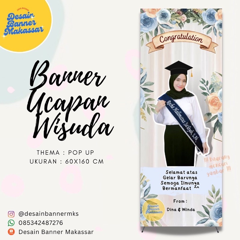 Jual Banner Wisuda Tema Pop Up 60x160 | Shopee Indonesia