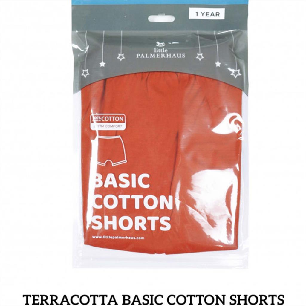 Little Palmerhaus Basic Cotton Shorts Celana Anak - Terracotta