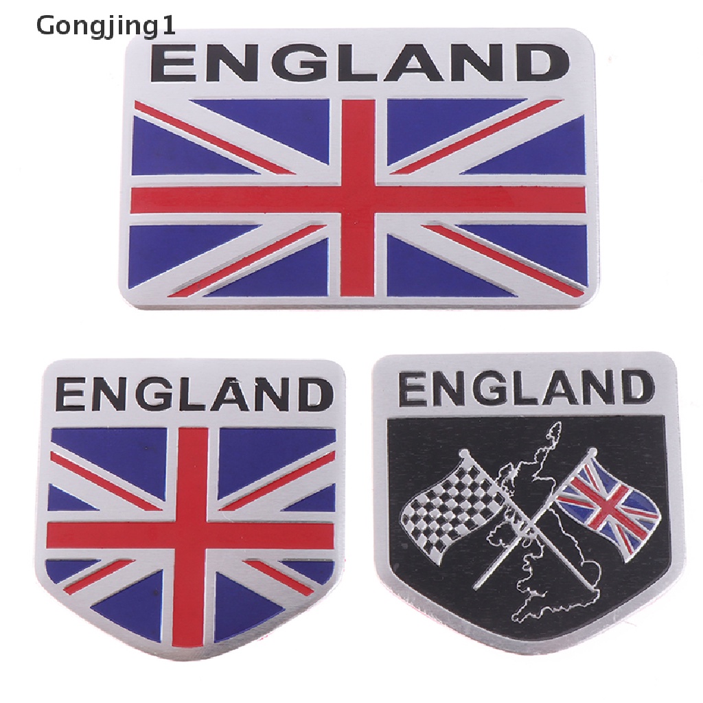 Gongjing1 1Pc Stiker emblem logo Bendera Inggris Bahan alloy Untuk Dekorasi Mobilmotor