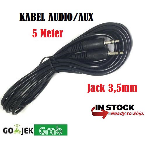 KABEL AUDIO 5M Jack 3.5mm GOLD PLATED - KABEL AUX 5 METER