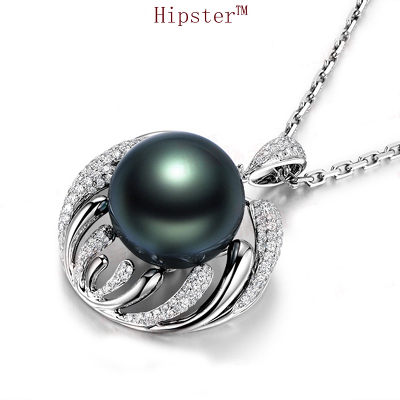 Elegance Retro Personality Affordable Luxury Natural Black Pearl Pendant Necklace