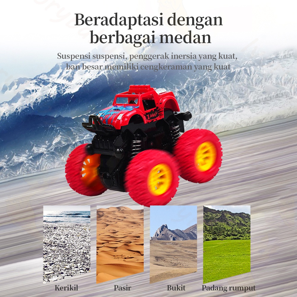 Ivorybaby Mainan anak monster zap off road4 drive inertial bigfoot mainan mobil truck power