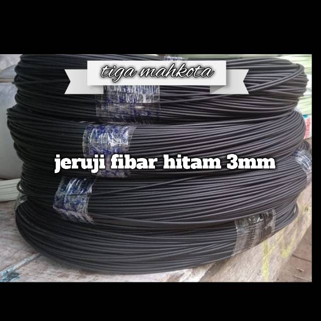 Jeruji fiber  hitam dop 3mm termurah