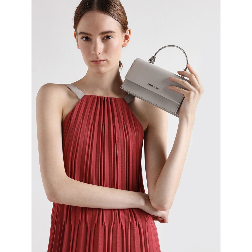 Tas Charles&Keith Demi Metal Top Handle Wallet Clutch 333 CK