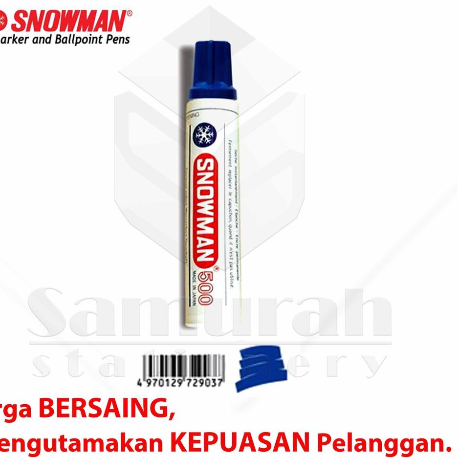 

Best! Spidol Permanent Snowman Marker Jumbo 500 / Permanen Besar Pcs Hitam / Biru ,.