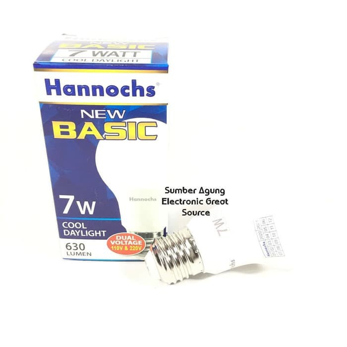 Lampu LED Basic Hannochs 7W 7 Watt 630Lumen Garansi 1 Tahun Hanoch